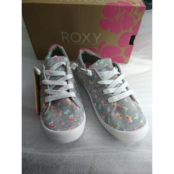 Roxy Other - ROXY Girls Bayshore IV Grey Butterfly Shoes. Size 4